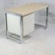 Bureau "space age". Acier laqué, acier chromé. France, circa 1970