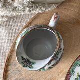 Crémier pichet saucière service à thé en porcelaine chinois Macau Macao famille rose