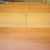 Scandinavian design wooden table, dining room table with integrated extension