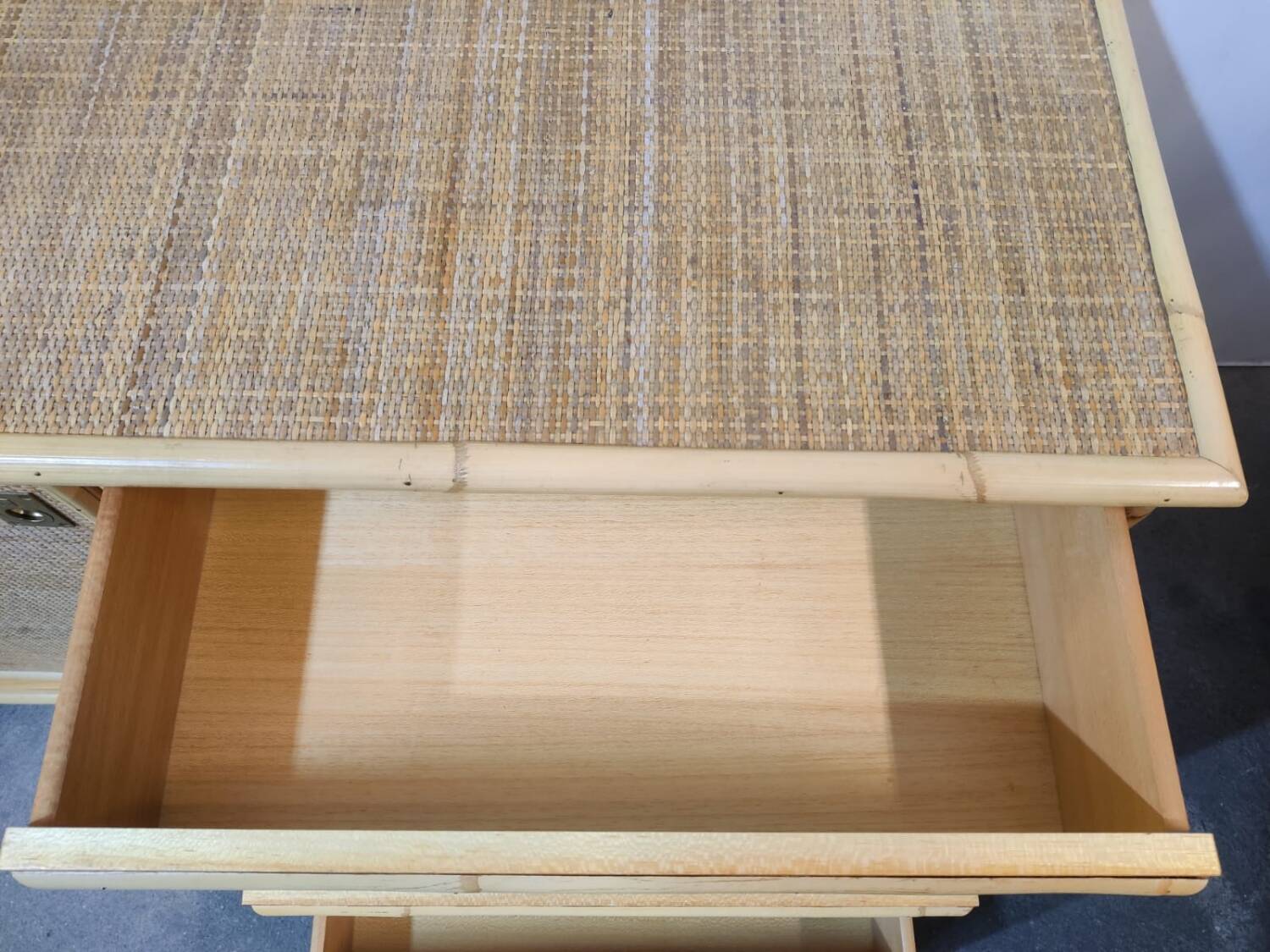 Dal Vera rattan and bamboo sideboard