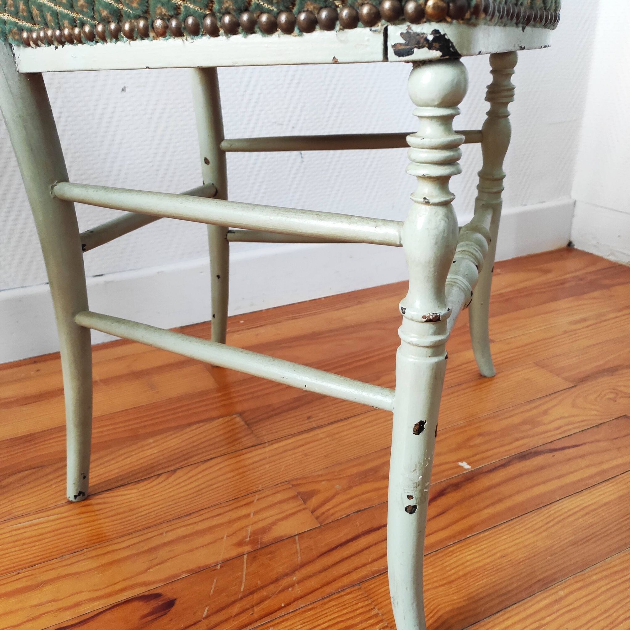 Paire de chaises Napoléon III patinées