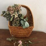 Wicker wall basket