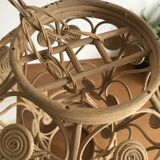 VINTAGE PEACOCK RATTAN SUSPENSION