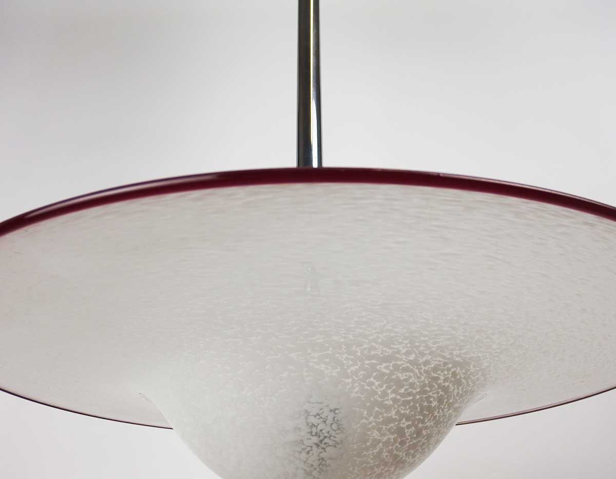 Lustre art déco en verre de clichy