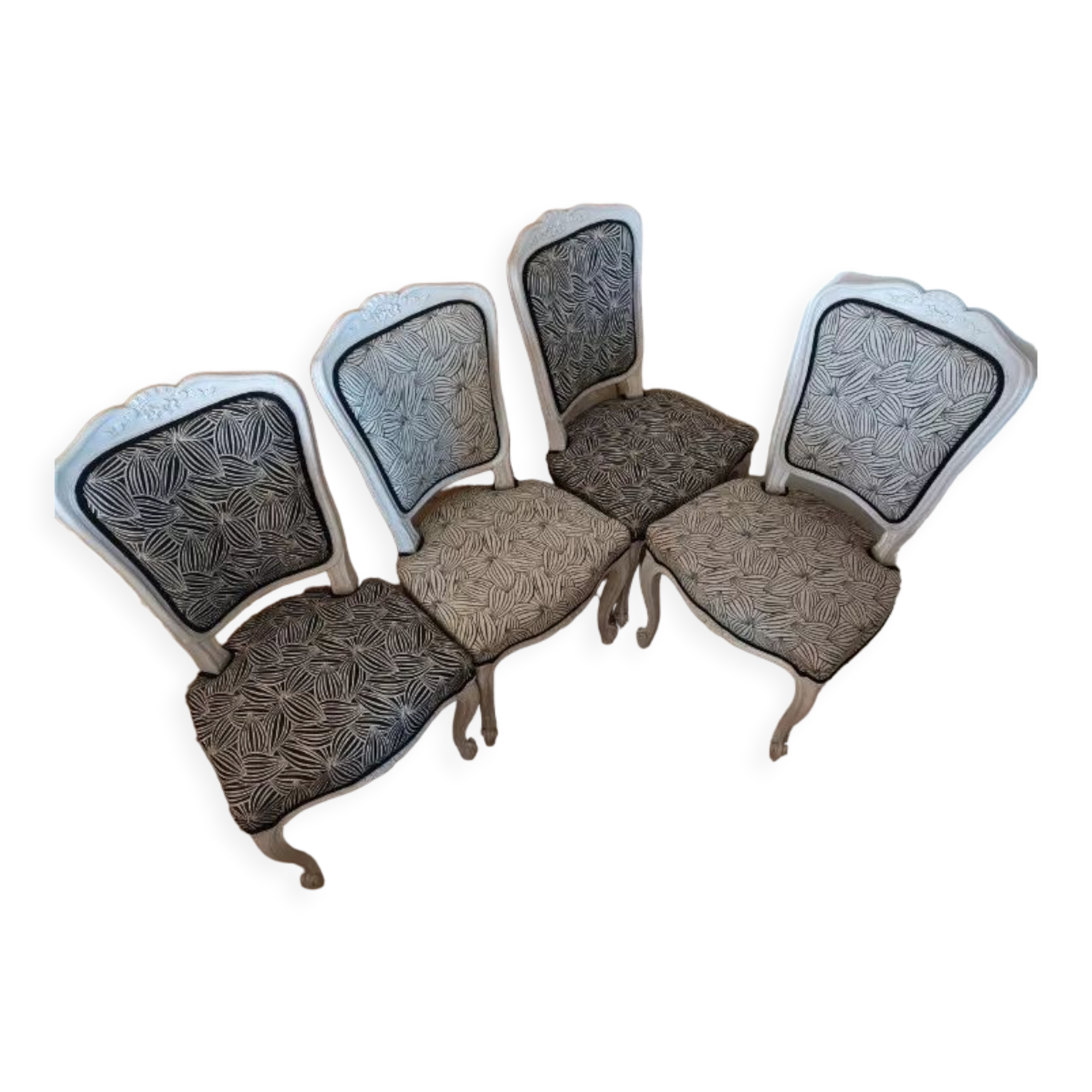 4 chaises Louis xv