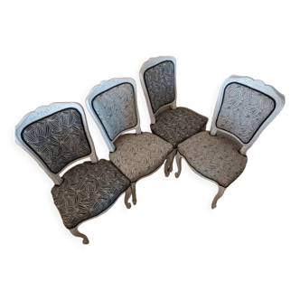 4 chaises Louis xv