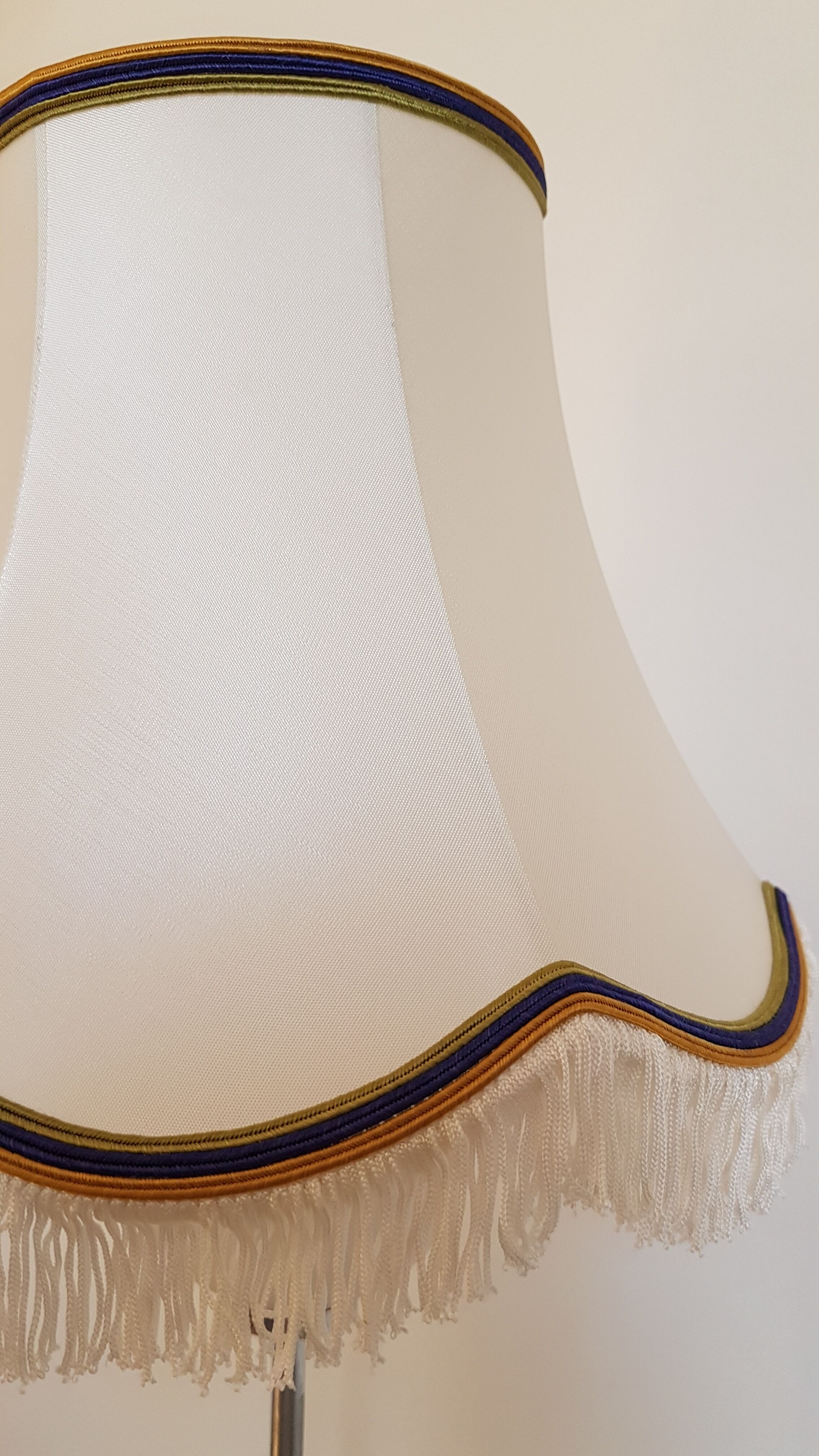 2 handmade lampshades in satin silk canvas