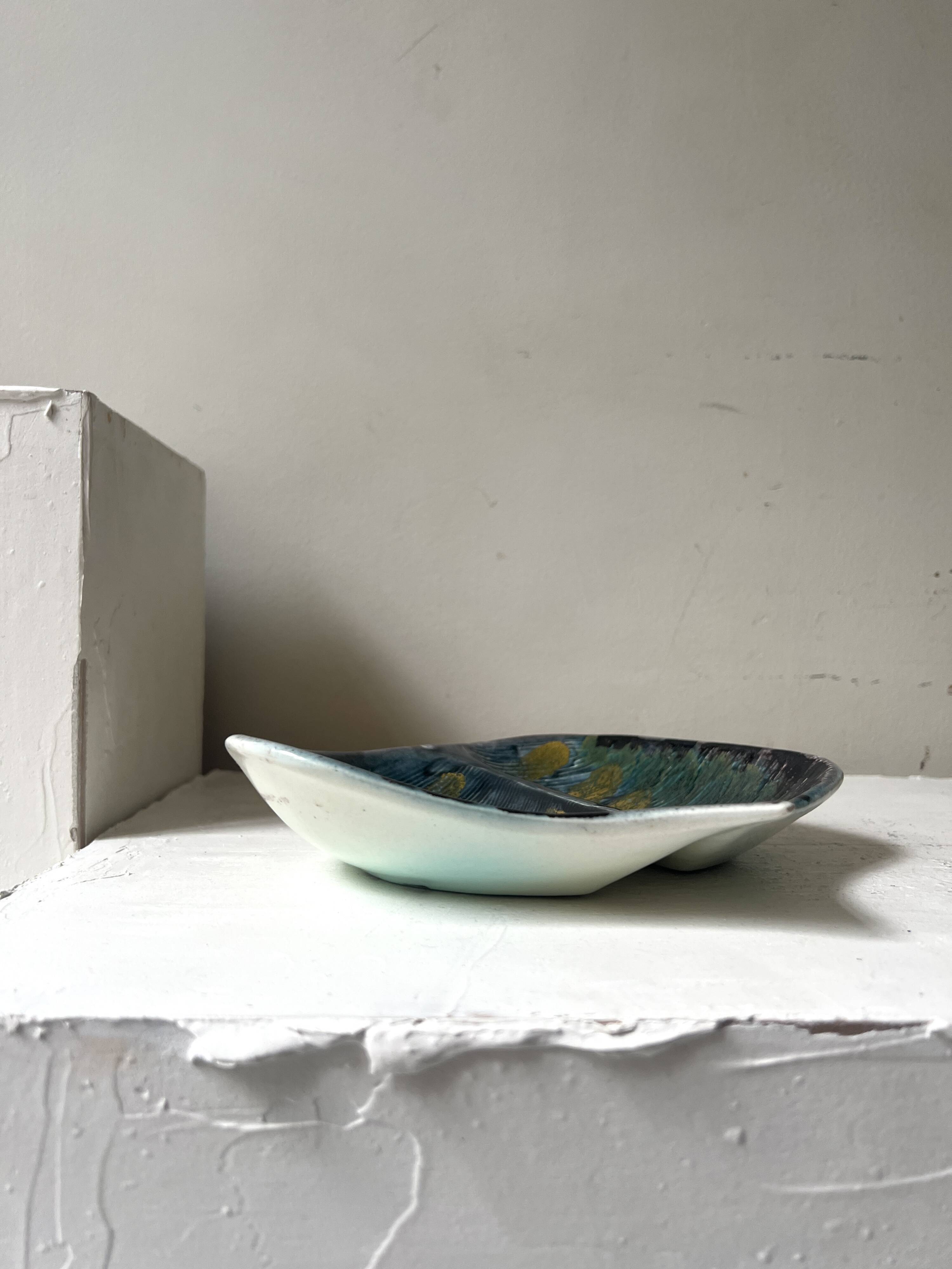 Enamelled ceramic pocket bowl – Vallauris / 1950s-70s
