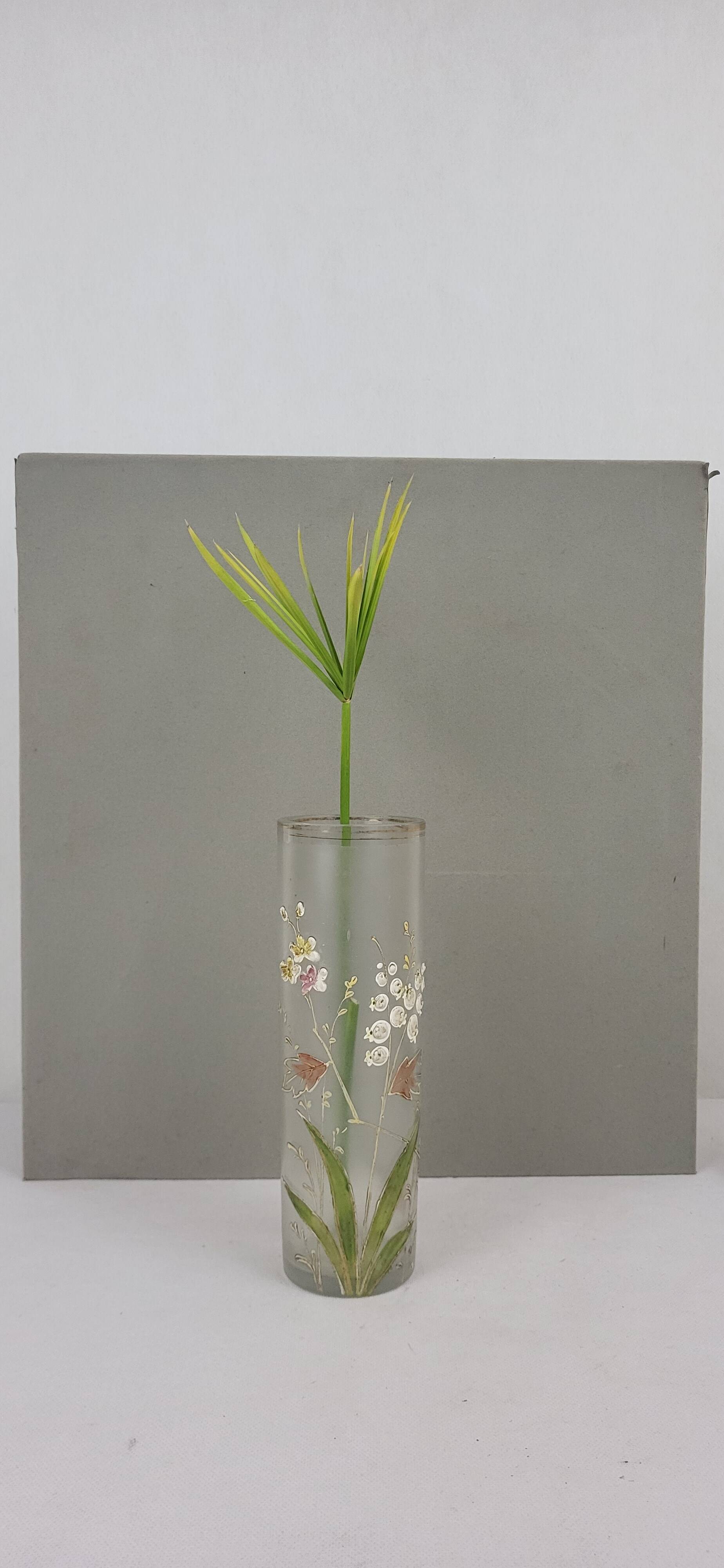 Enameled glass vase 1900
