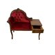 Banquette baroque vintage / banc téléphone / chaise avec petite table