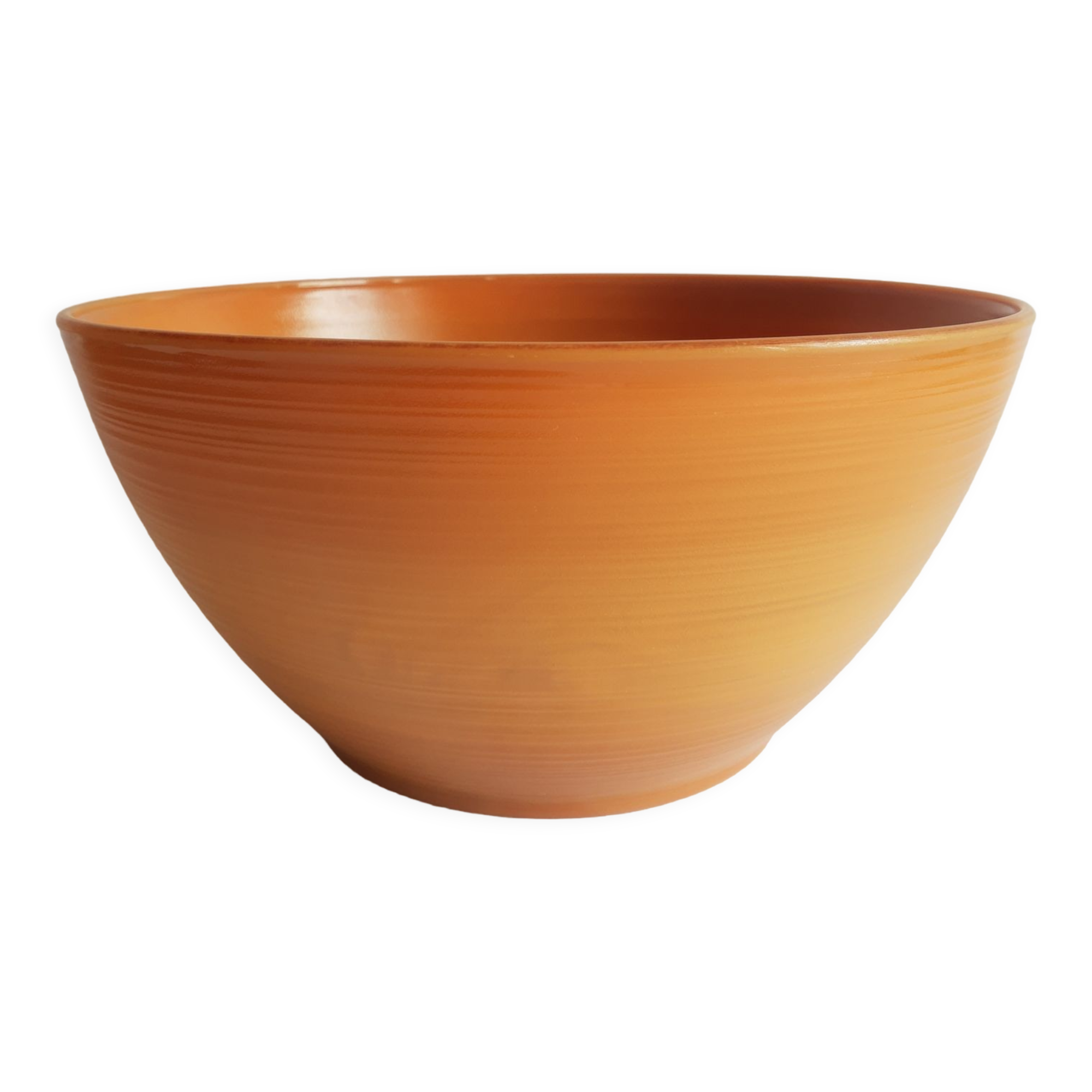 Vintage 70s Volcan brown opaline salad bowl
