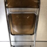 PLEXIGLAS SMOKY YEARS 70, CHROME DESIGN VINTAGE