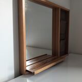 Mirror finnmirorr makisen Scandinavian vintage design in wood from the 70s