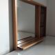 Miroir vintage scandinave en bois des années 70