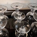 Large crystal beer or dessert glasses, 2 heights