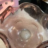 Pink Murano blown glass fruit bowl