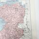 Map of the Netherlands Amsterdam Rotterdam 43x43cm from 1950