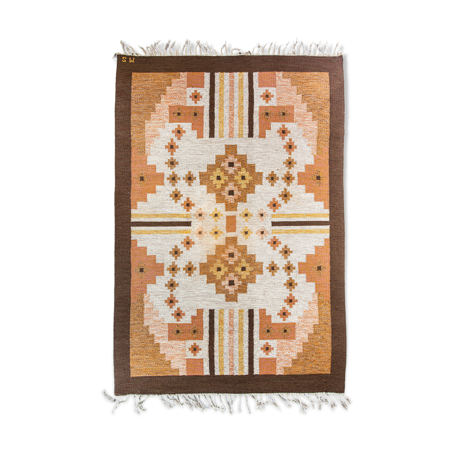 Scandinavian 20th century modern rug by Maj Svanström. 245 cm x 167 cm.