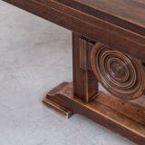 French oak deco dining table