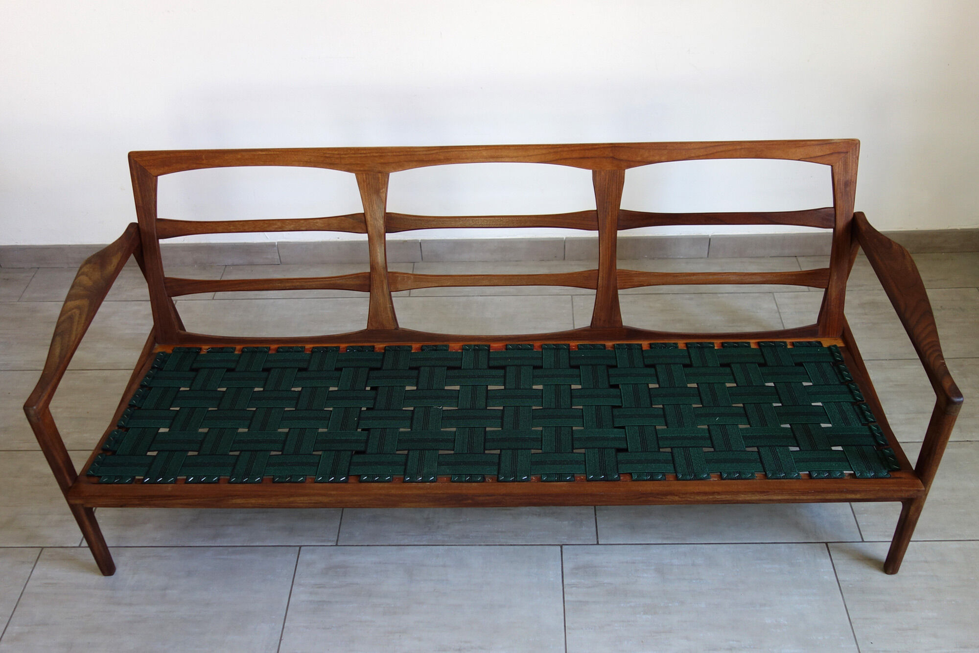 Bench and 2 Scandinavian armchairs 60s
