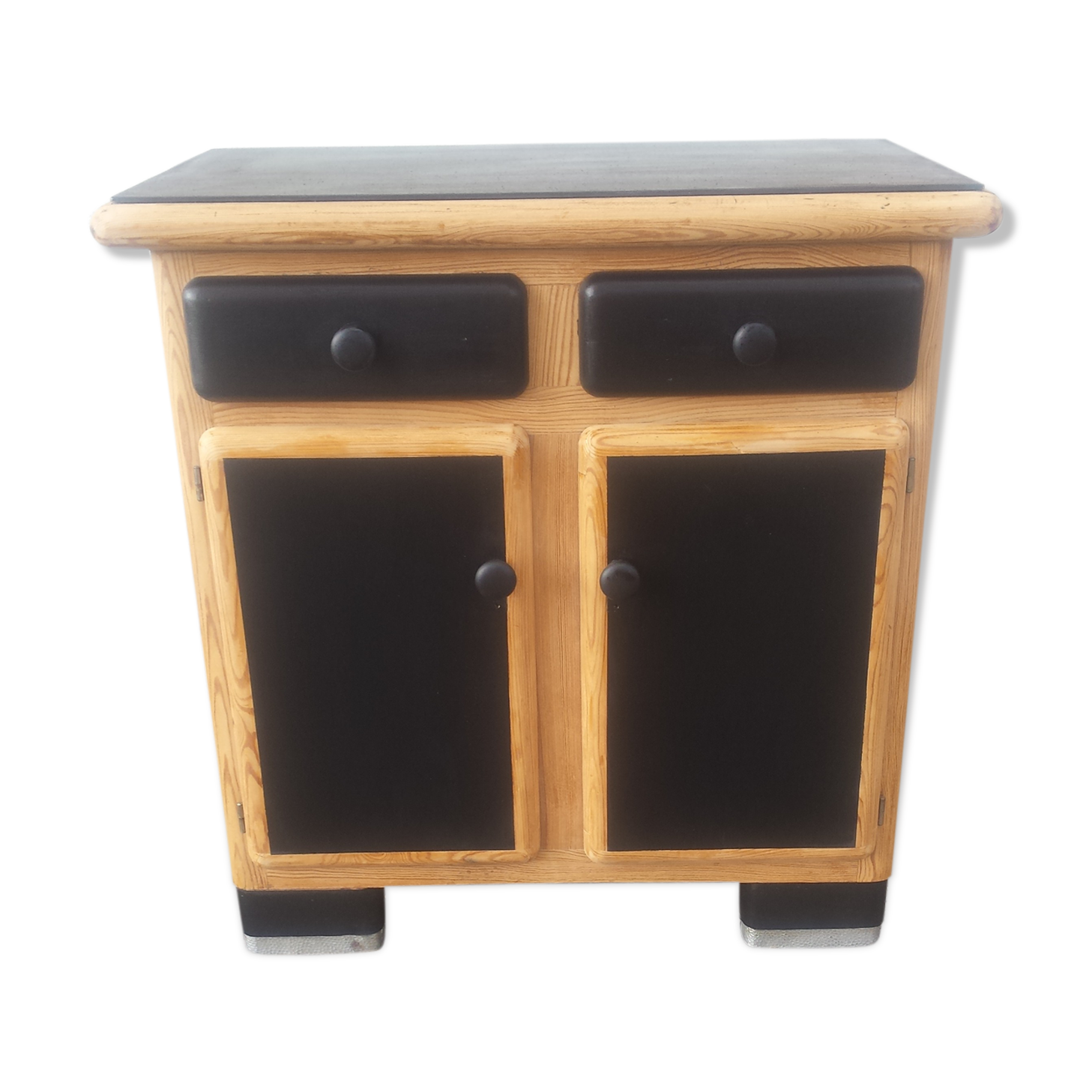 Black and wood mado buffet