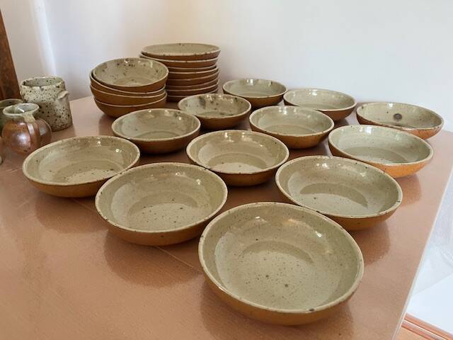Set of stoneware tableware - 45 pieces