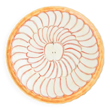 Large vintage apple barbotine pie display