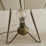 Space age opaline brass lamp from the 60s