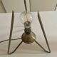 Lampe Space age laiton opaline années 60