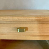 Pair of raw oak bedsides