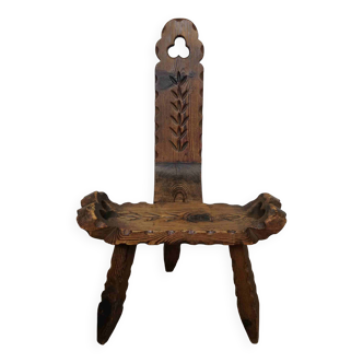 Spanish brutalist tripod chair