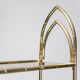 Showcase metal gilded smoked glass 70s vintage modern