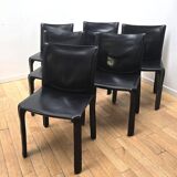 Set of 6 CAB 412 chairs, Cassina