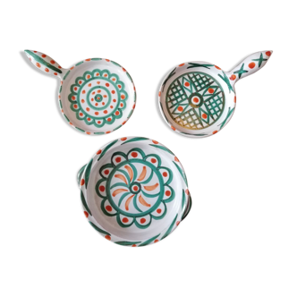 Set of 3 vintage ceramics from Hyèvre