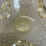 Murano Glass "Gold Dust Bubble" Bowl Element Shell Ashtray Murano, Italy, 1970s