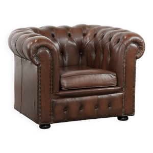 Fauteuil club Chesterfield - marron