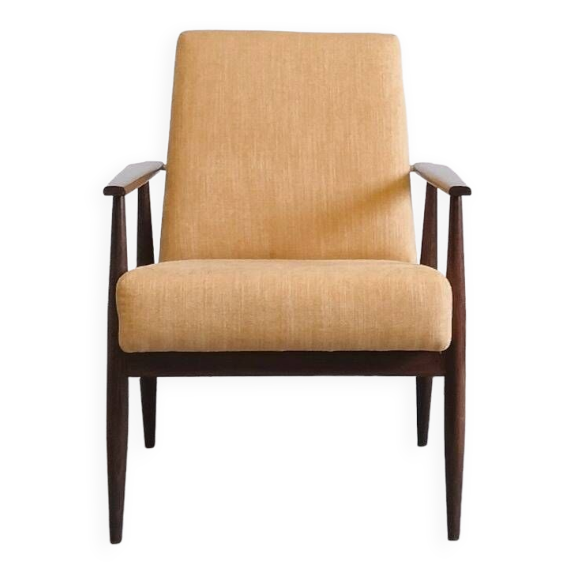 1960 Henryk Lis Mid Century Armchair in Yellow