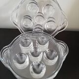 Suite of 6 snail plates in Pyrex