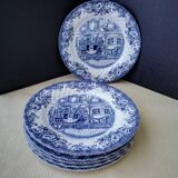 6 Johnson Brothers Porcelain Dessert Plates