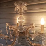 Very beautiful Venetian chandelier with 5 lights / complete and in working condition.