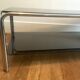 Chrome metal coffee table and smoked glass 70