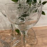 Set of 5 engraved glasses