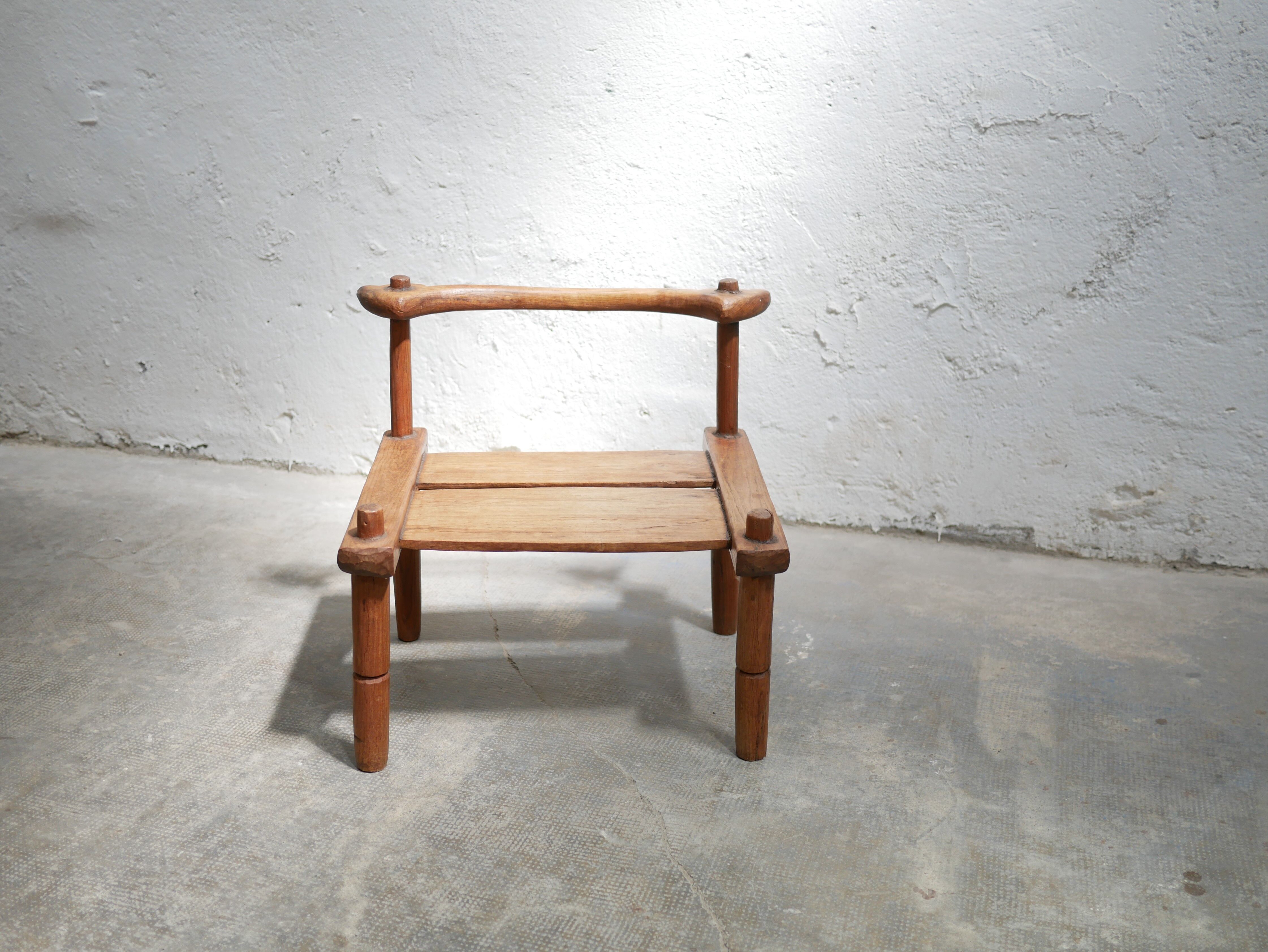 Ancient brutalist African chair