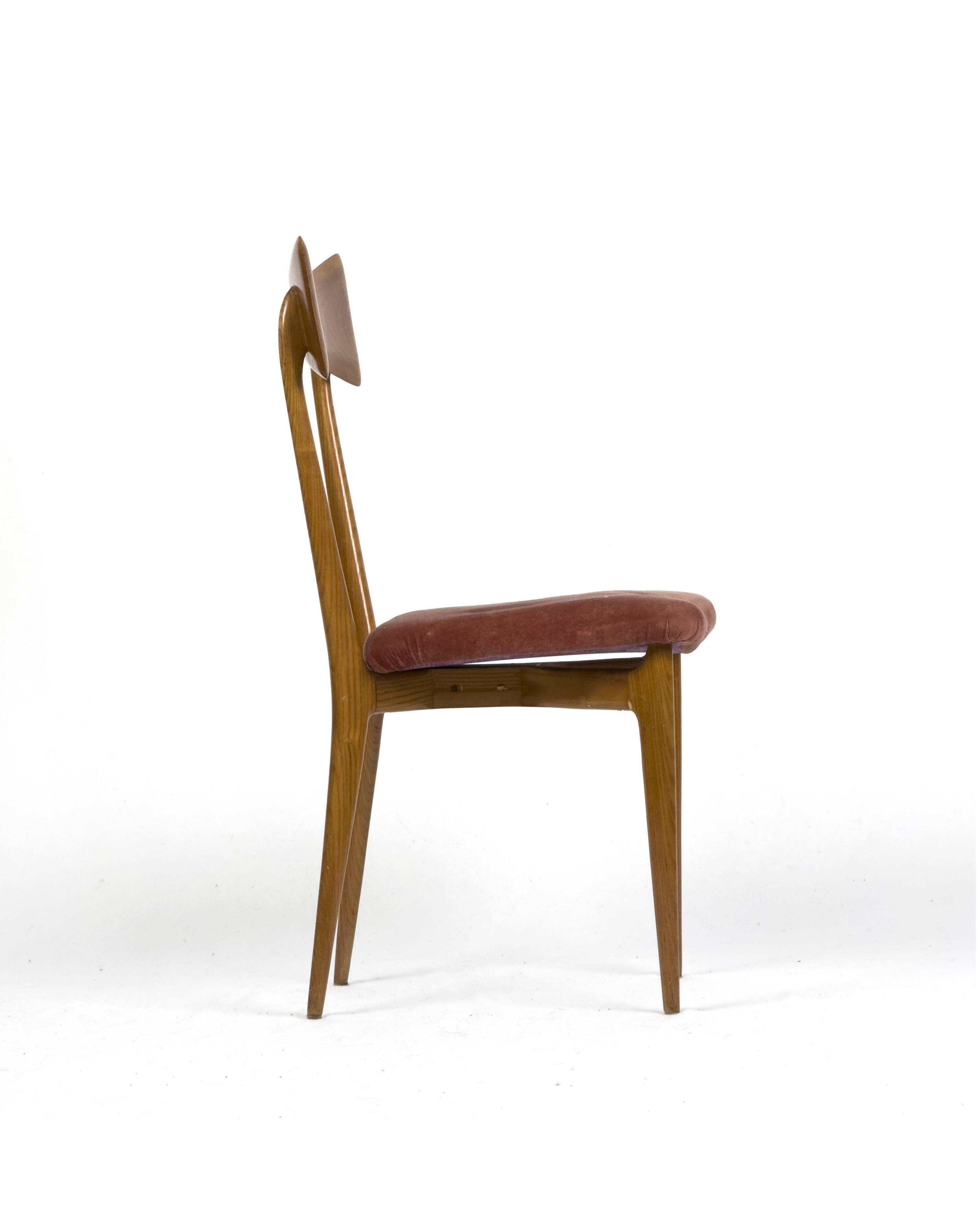 Set of 6 vintage dining chairs by Ico Parisi for Ariberto Colombo, Cantù