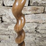 Art Deco turned wood floor lamp 1960
