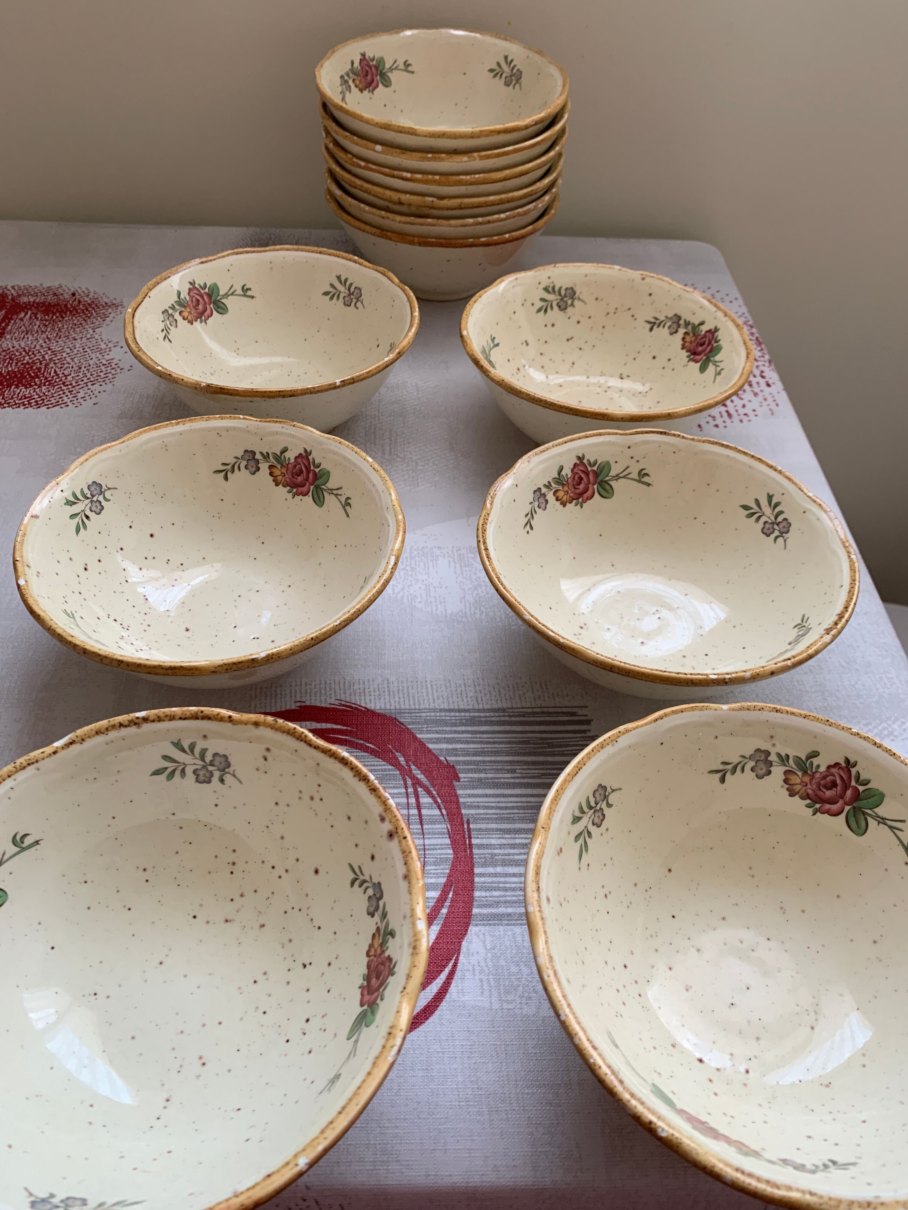 Vintage antique ceramic bowls