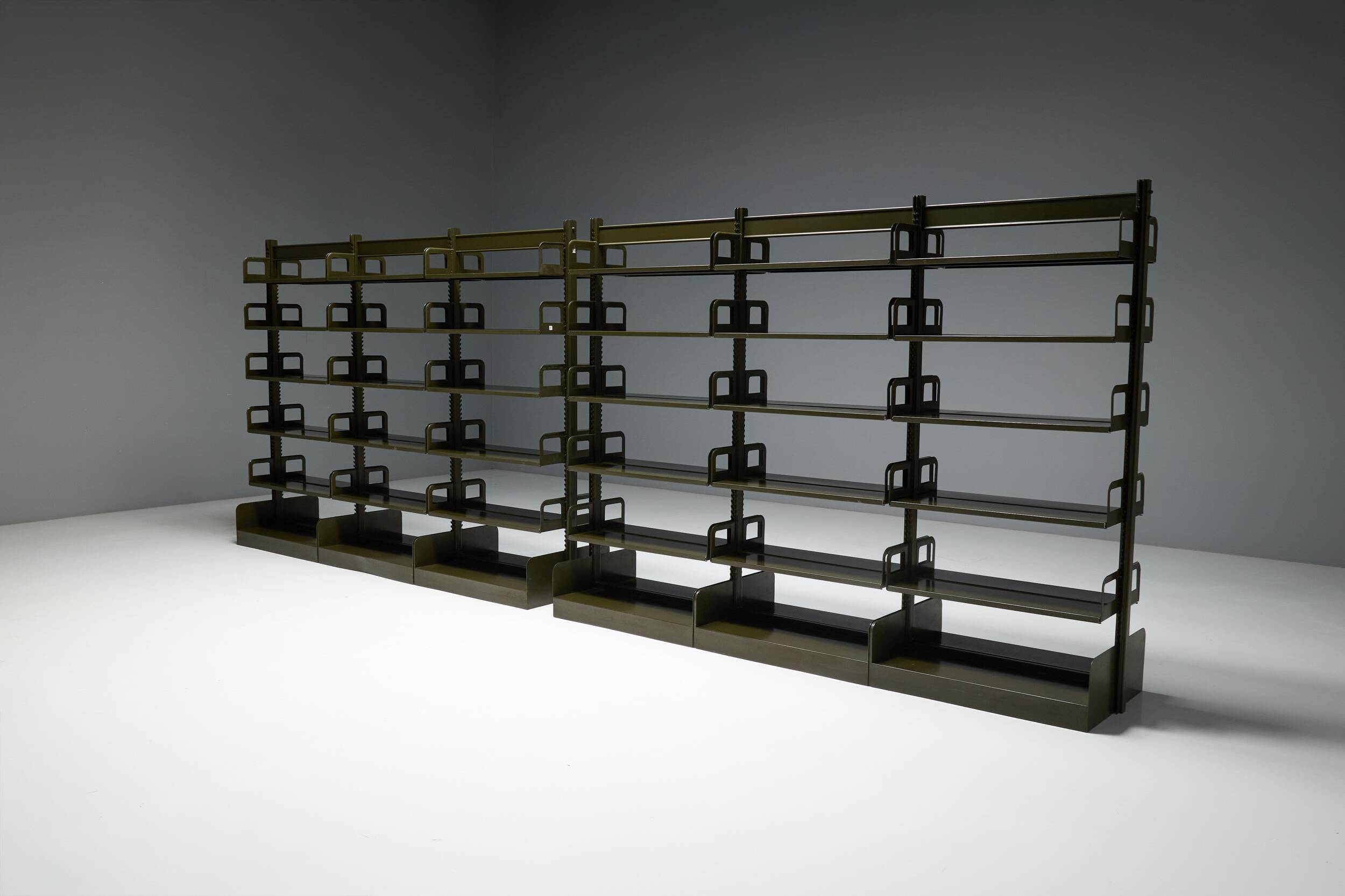 Modular freestanding shelving system, France, 1950s