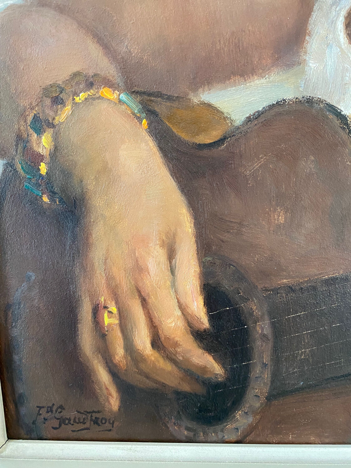 Spanish portrait on guitar