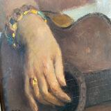 Spanish portrait on guitar