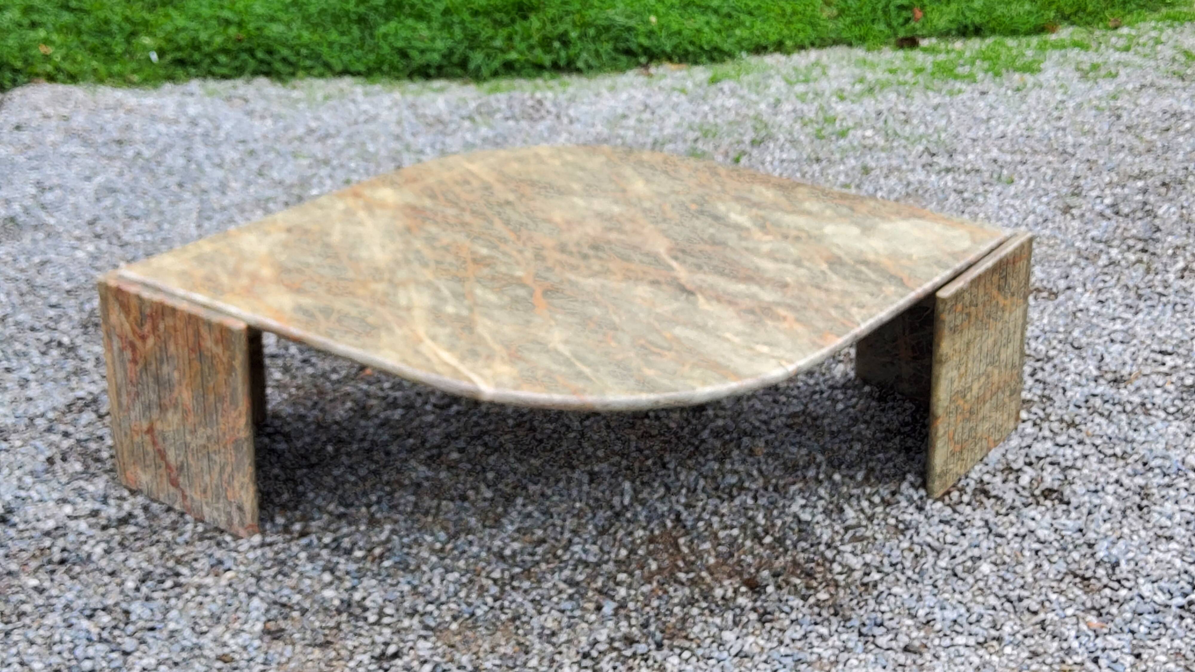 70s designer marble coffee table